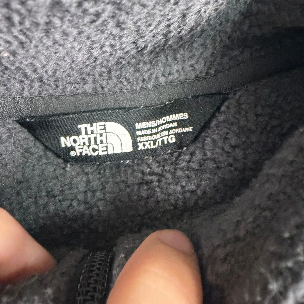 The North Face Mens XXL Charcoal Gray Fleece 1/4 Zip Pullover Jacket 9059